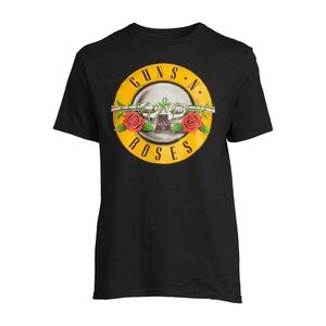 New Guns N Roses Men Official Bullet Logo Rock Band T-shirt Tee Sz 46-48 XL